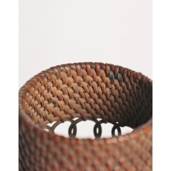 時代竹工芸 網代茶巾筒/杓立　U278 