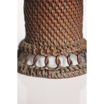 時代竹工芸 網代茶巾筒/杓立　U278 