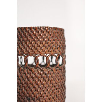 時代竹工芸 網代茶巾筒/杓立　U278 