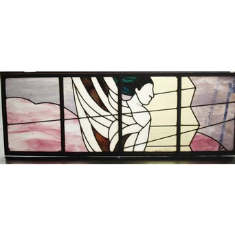 鉄枠 ステンドグラス　Y034Y