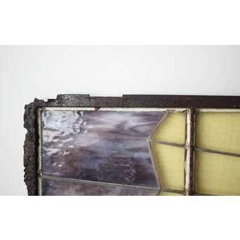 鉄枠 ステンドグラス　Y034Y 