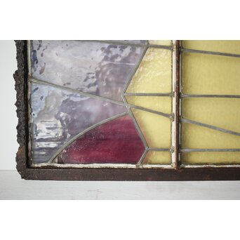 鉄枠 ステンドグラス　Y034Y 