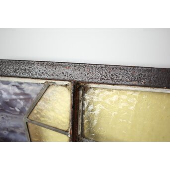 鉄枠 ステンドグラス　Y034Y 