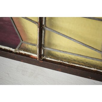 鉄枠 ステンドグラス　Y034Y 