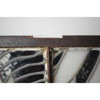 鉄枠 ステンドグラス　Y034Y 