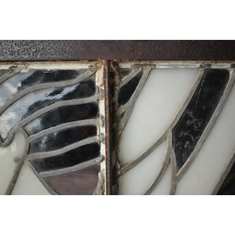 鉄枠 ステンドグラス　Y034Y 