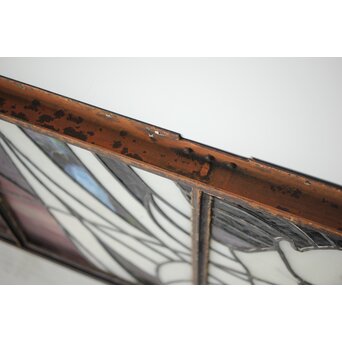 鉄枠 ステンドグラス　Y034Y 