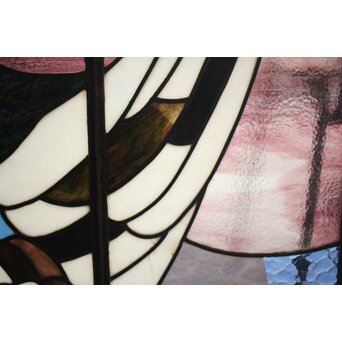 鉄枠 ステンドグラス　Y035YD 