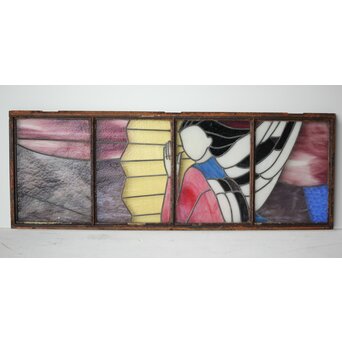 鉄枠 ステンドグラス　Y035YD 