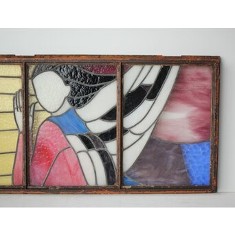 鉄枠 ステンドグラス　Y035YD 