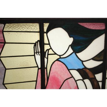 鉄枠 ステンドグラス　Y035YD 