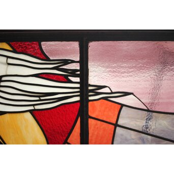 鉄枠 ステンドグラス　Y036YD 