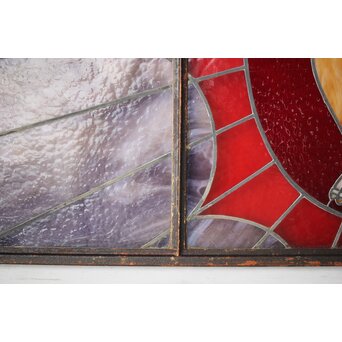 鉄枠 ステンドグラス　Y036YD 