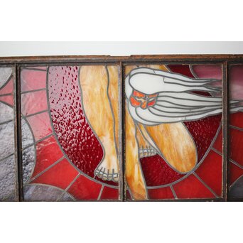 鉄枠 ステンドグラス　Y036YD 