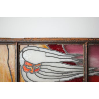 鉄枠 ステンドグラス　Y036YD 