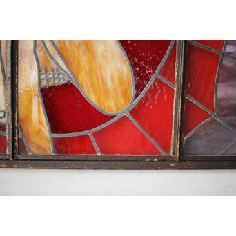 鉄枠 ステンドグラス　Y036YD 