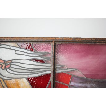 鉄枠 ステンドグラス　Y036YD 