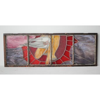 鉄枠 ステンドグラス　Y036YD 