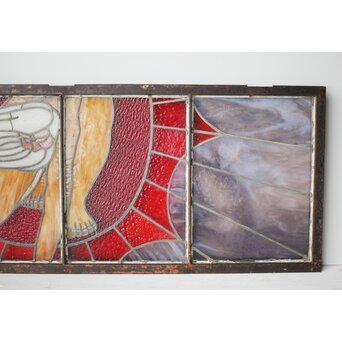 鉄枠 ステンドグラス　Y036YD 