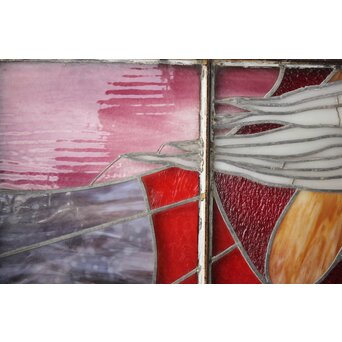 鉄枠 ステンドグラス　Y036YD 