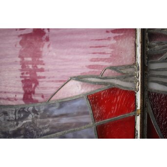 鉄枠 ステンドグラス　Y036YD 