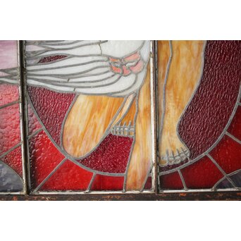 鉄枠 ステンドグラス　Y036YD 