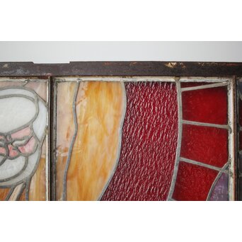 鉄枠 ステンドグラス　Y036YD 