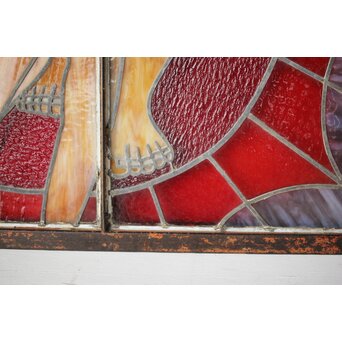 鉄枠 ステンドグラス　Y036YD 