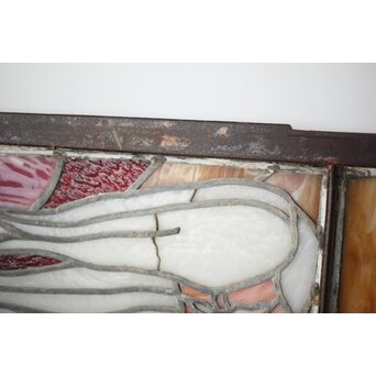 鉄枠 ステンドグラス　Y036YD 