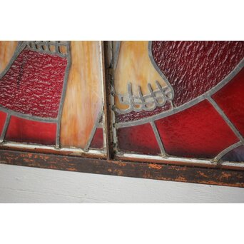 鉄枠 ステンドグラス　Y036YD 