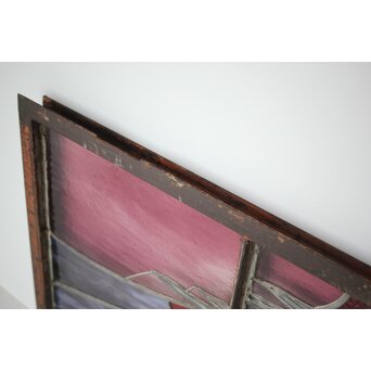 鉄枠 ステンドグラス　Y036YD 