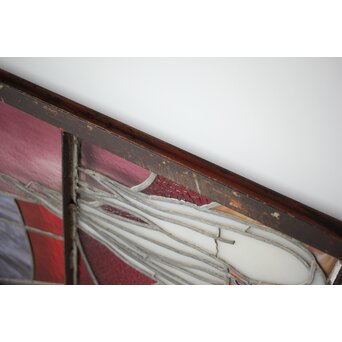 鉄枠 ステンドグラス　Y036YD 