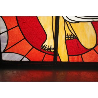 鉄枠 ステンドグラス　Y036YD 