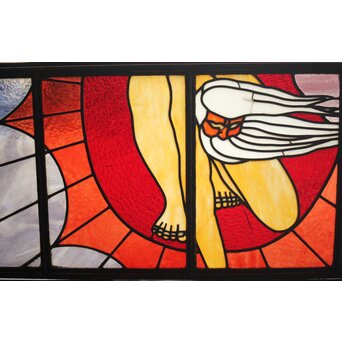 鉄枠 ステンドグラス　Y036YD 