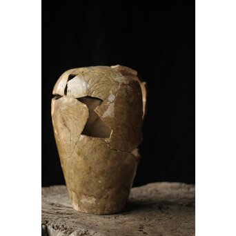 古瀬戸 灰釉劃花文瓶子　P331 