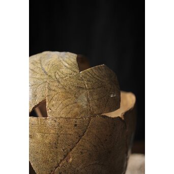 古瀬戸 灰釉劃花文瓶子　P331 