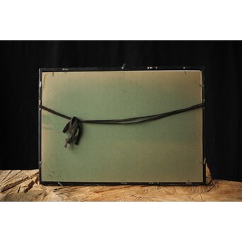 井元荻浦 木版画 兎 版権 土井英一　Z283 