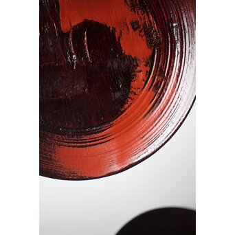 村瀬治兵衛 朱刷毛目 栗ハツリ千菓子器 五客一組　Q296 