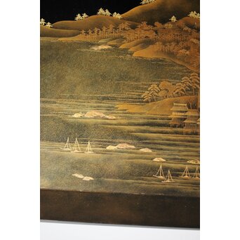 研出蒔絵 四方香盆　Q297 