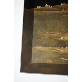 研出蒔絵 四方香盆　Q297 