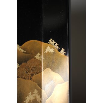 研出蒔絵 四方香盆　Q297 