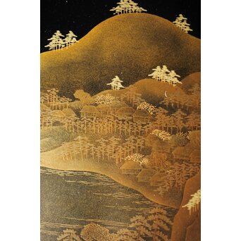 研出蒔絵 四方香盆　Q297 