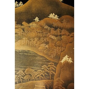 研出蒔絵 四方香盆　Q297 