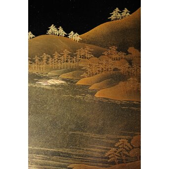 研出蒔絵 四方香盆　Q297 