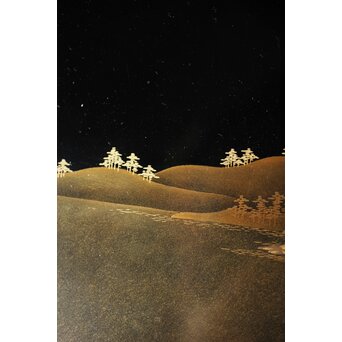 研出蒔絵 四方香盆　Q297 