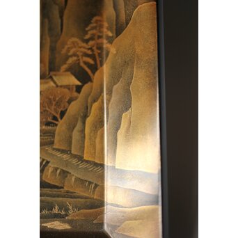 研出蒔絵 四方香盆　Q297 