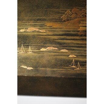 研出蒔絵 四方香盆　Q297 