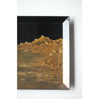 研出蒔絵 四方香盆　Q297 