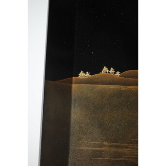 研出蒔絵 四方香盆　Q297 