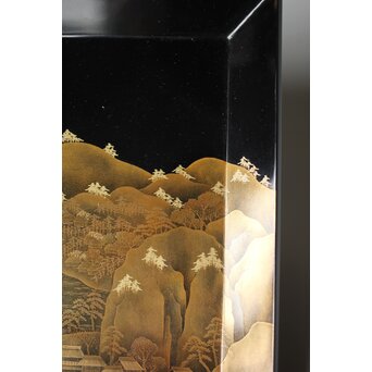 研出蒔絵 四方香盆　Q297 